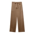 thumbnail image 5 of Yotami Womens Pants, Summer Drawstring Linen Pants Straight-Leg Plus Size Pants Casual Loose Pants with Pocket, W30" L43", 5 of 5