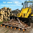thumbnail image 6 of M optimized 72" Clamp on Debris Forks for Tractor Bucket, Heavy Duty 5500lbs Clamp on Pallet Forks Bucket, Efficient Clean-up, Quick Attach Pallet Forks for Loader Bucket Skid-steer Tractor, 6 of 7