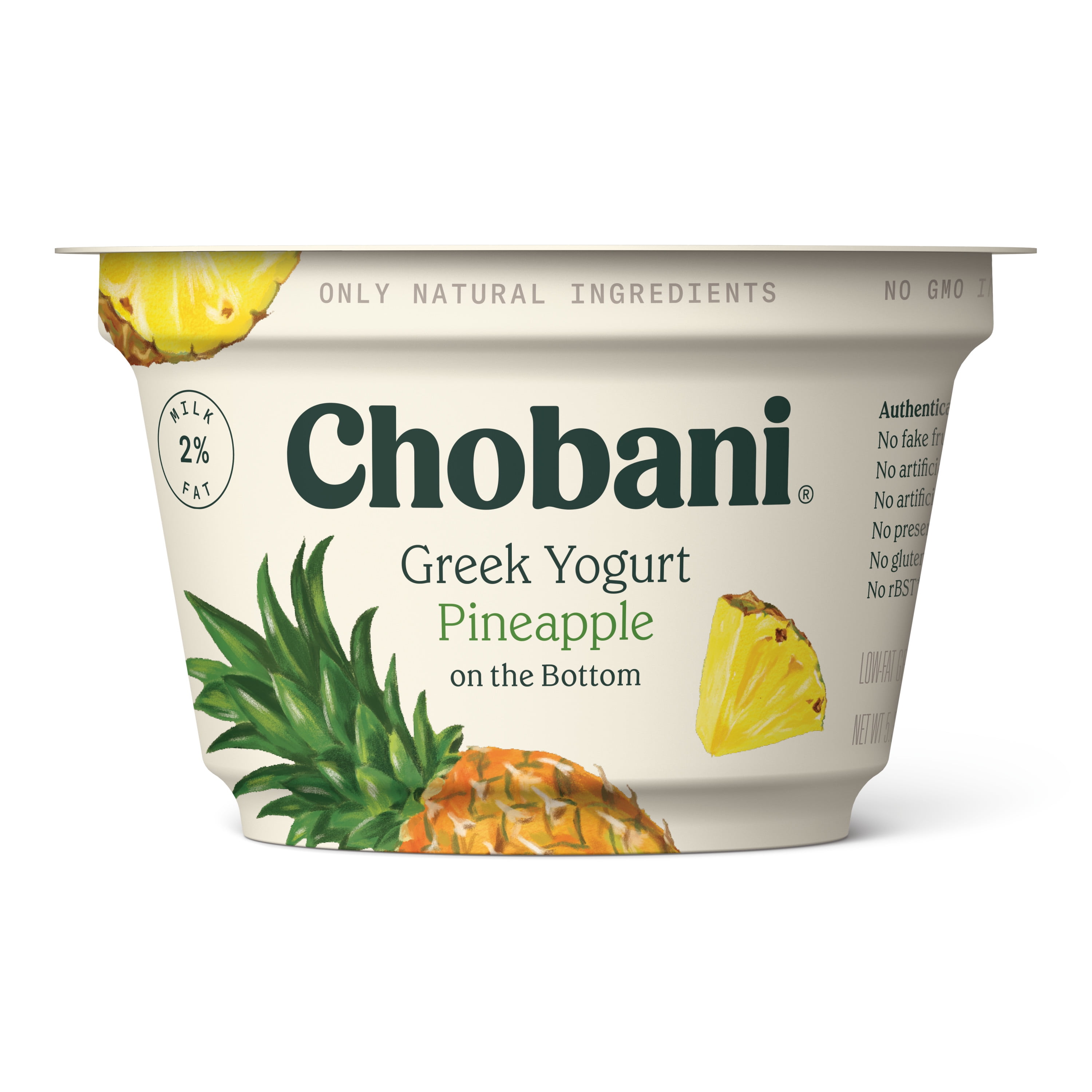 Chobani Low-Fat Greek Yogurt, Pineapple on the Bottom 5.3 oz