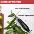 thumbnail image 3 of Professional Vegetable Peeler Stainless Steel 7 1/4 Inch Fruit Potato Peeler, Swivel Vegetable Peeler with Easy Grip Ergonomic Black Handle, 3 of 8