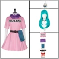 thumbnail image 3 of Disfraz de Bulma de Anime para cosplay, vestido rosa, uniforme Kawaii para chicas, conjunto completo, trajes para Halloween, carnaval, fiesta de máscaras para mujeres adultas, 3 of 5