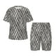 thumbnail image 1 of Balery Black White Stripes Conjunto de Pijama Infantil de Manga Corta con Estampado – Ropa de Dormir de Algodón Suave-3X-Large, 1 of 6