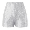 thumbnail image 5 of Mepaouo Women's Sequins Shorts High Elastic Waist Straight Leg Glitter Party Concert Short Pants Sizes S-XL, 5 of 7