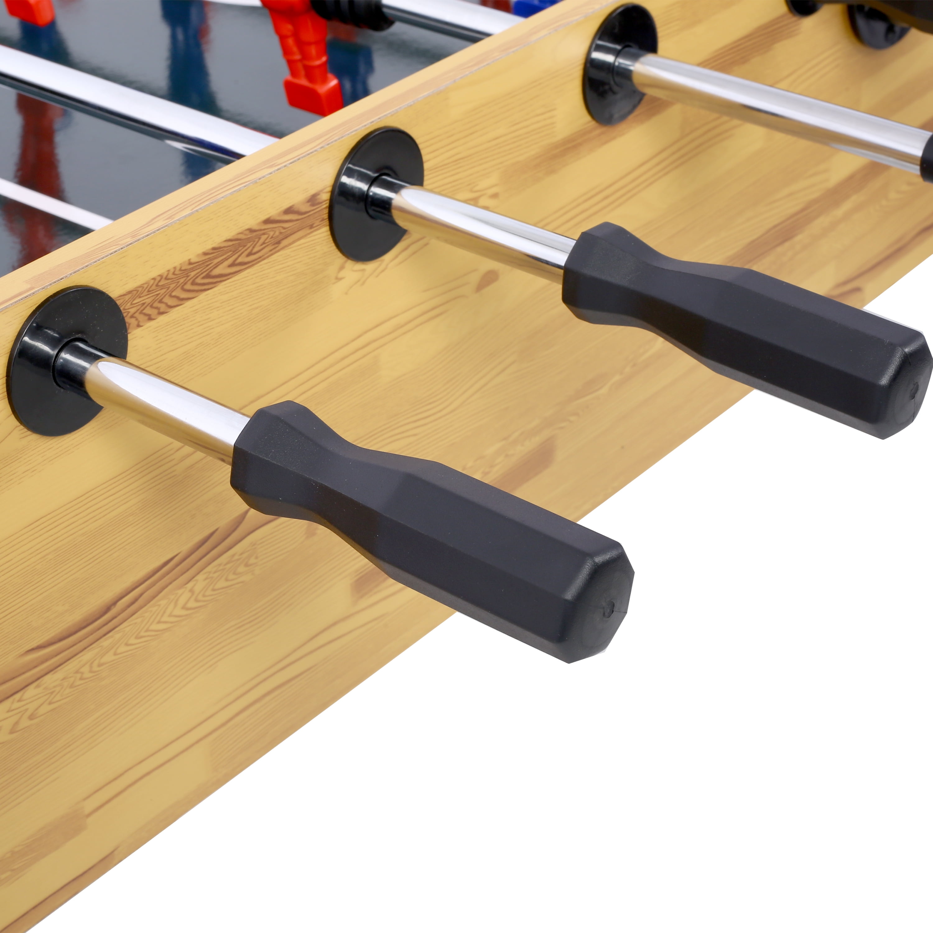Garvee Soccer Table with 4 Balls 1 Cup Holder 2 Counters Arcade Competition Sized Foosball Table Family Sports Game Table Wood 54in