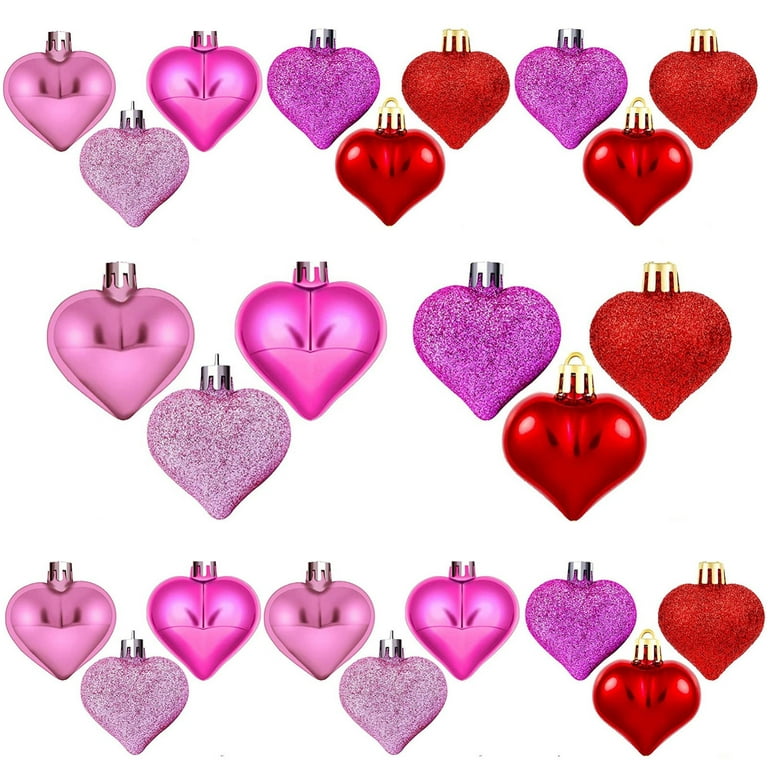 Shpwfbe Valentines Day Decorations Room Decor Decorations Gifts 24Pcs Heart  Valentine's Ornaments Day Valentine Hangs Valentines Day Decor