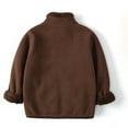 thumbnail image 4 of Jacket for Boys Zipper Thick Solid Color Long Sleeve Fall Winter Warm Coat Outerwear Trendy, 4 of 4