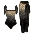 thumbnail image 1 of Traje De Baño Damas 2 Piezas De Traje De Baño De Playa Para Mujer Con Cordones Y Vestido Para Deportes Acuáticos (M Dorado) Tmvgtek Para Estrenar, 1 of 4