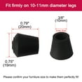 thumbnail image 2 of Uxcell Rubber Leg Cap End Tip Furniture Feet Protector 10mm 3/8" Inner Dia 16Pcs, 2 of 7