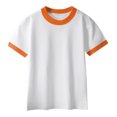 thumbnail image 2 of Babcutegg Kids Short T-Shirts for Girls Boys Short Tops Sleeve Comfortable T-Shirt Cotton Pullover Orange Size 6 Years, 2 of 9