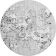 thumbnail image 1 of Ahgly Company Indoor Round Abstract Gray Contemporary Area Rugs, 3' Round, 1 of 1