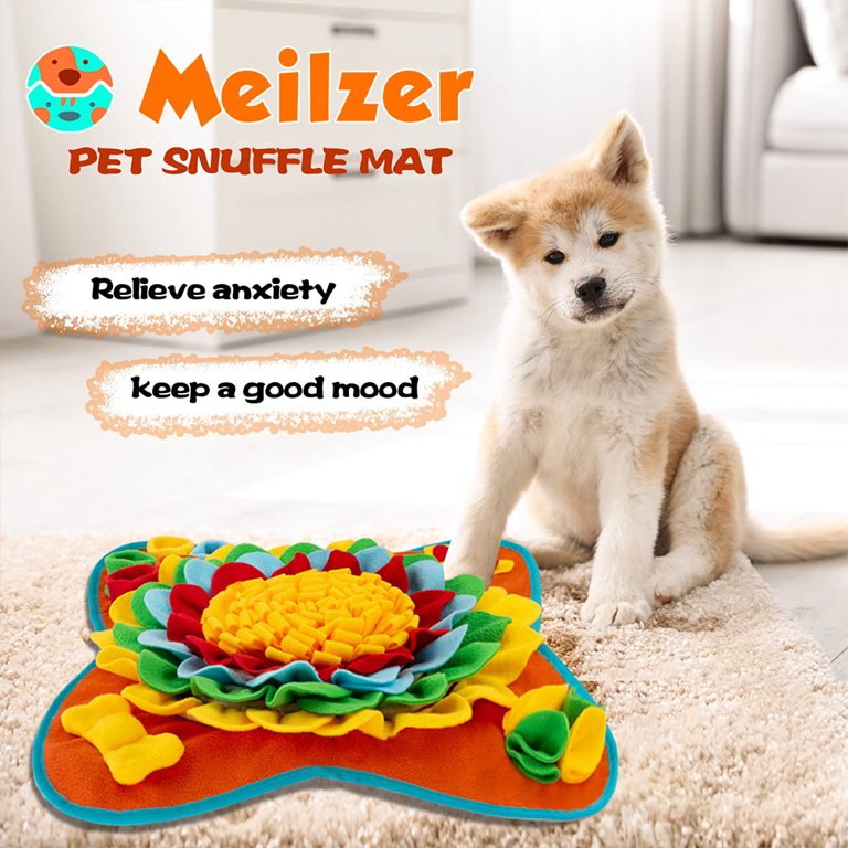 Pet Snuffle Mat for Dogs Interactive Feed Game Sunflower Suction Cups Dog  Treats Feeding Mat with Puzzles Encourages Natural Foraging Skills