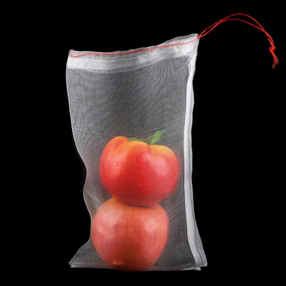 Rdeghly 50pcs Plant Fruit Protection Bags Drawstring Mesh Bag Against Insect Pest Garden Tools