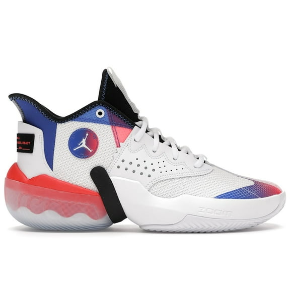 Jordan Men's React Elevation White Hyper Royal Basketball Shoes, from StockX