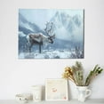 thumbnail image 6 of Daiia Winter Reindeer In Snowy Mountains Print Canvas Decorative Picture – 30x40in Artistic Wall Art, Ready-to-Hang Canvas Print for Living Room（Horizontal）, 6 of 6