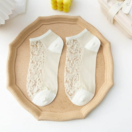 

Womens Liner Socks Low Cut Non Slip Ankle Socks Hidden Cushioned Invisible Socks for Flat Boat White