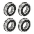thumbnail image 1 of Unique Bargains F6002-2RS 15x32x9mm Double Scellé Roulements à Billes à Bride en Acier Chromé 4 Pack, 1 of 5
