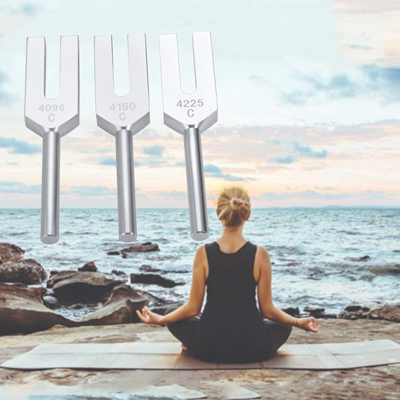 6x Tuning Forks Set 4096 Hz 4160 Hz 4225 Hz for Sound Healing, Musical Instrument, Sound Vibration Tools, C