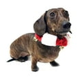 thumbnail image 2 of Midlee White/Red Christmas Plush Jingle Bell Collar (Small)- Festive Holiday Pet Accessories, 2 of 5
