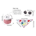 thumbnail image 3 of Patriotic Dog Costume 3 Pack Size L, Dual Layer American Flag Triangle Bandana Complete with Hat and Glasses, Red White Blue Pet Scarf for Memorial Day 4th of July Small Male Female Dogs, 3 of 5