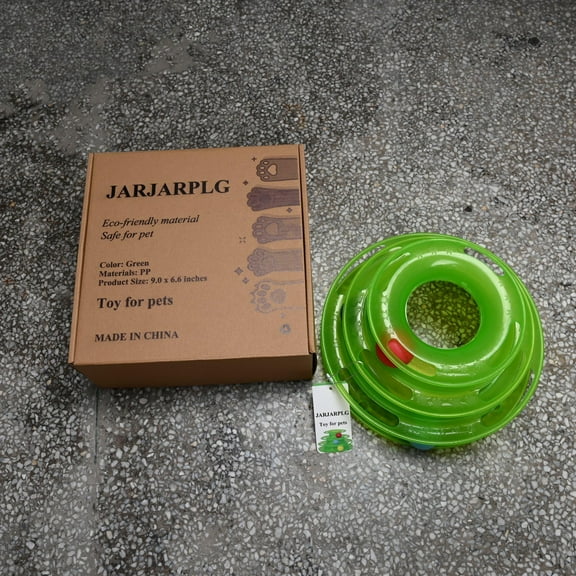 JARJARPLG Toy for pets Green Pet Maze Ball Toy, PP Material, 9.0 x 6.6 Inches