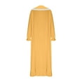thumbnail image 6 of Miluxas Womens Nightgowns Christmas Nightgown Autumn and Winter Long Sleeve Cute House Coat Loose Sleepwear Dress Yellow XXXXXL(XXXXXL), 6 of 8