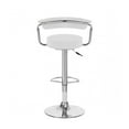 thumbnail image 4 of Zool Contemporary Adjustable Faux Leather Barstool - Vanille White, 4 of 7