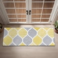 thumbnail image 2 of Yellow and Gray Geometric Quatrefoil Pattern Door Rugs,Washable Non Slip Door Mats Indoor,Decorative Door Mats,Entry Mat Indoor for Entrance,Bedroom,Kitchen,Bathroom,16"x47", 2 of 6