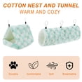 thumbnail image 4 of Unique Bargains Ferret Hammock Small Pet Cage Accessories Ferret Bed Pet Cage Hammock Hanging Tunnel and Bed Hideout Set for Hamster Squirrel Rabbit Green 3Pcs, 4 of 7