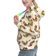 thumbnail image 2 of Daiia Boho Chicken Pattern Women's Fashion Hoodies & Sweatshirts with Kangaroo Pocket Hooded Sweatshirt with Eye-catching Drawstrings-Small, 2 of 7