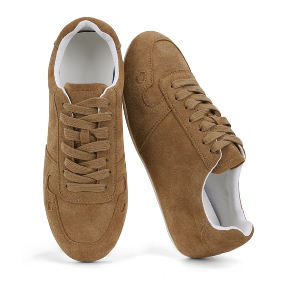 VBDB Women's Casual Sneakers, Low Top Lace Up Walking Shoes, Comfortable Everyday Shoes, Khaki