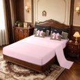 thumbnail image 3 of Manfei Pink Ribbon Bow 7-Piece Twin Bedding,Fashion Cheetah Pattern Bedding Comforter Set,Pink Reversible, 3 of 7