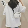 thumbnail image 3 of MesaSe Mode Femmes Toile Patchwork Crossbody Téléphone Sac Mini Sacs à Main (Blanc), 3 of 6