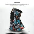 thumbnail image 3 of Guardurnaity Pantalones cortos de playa de poliéster Patrón estampado Piernas anchas Pantalones cortos de verano Pantalones casuales ajustables Prendas para la parte inferior del cuerpo Negro XXL, 3 of 6