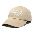 thumbnail image 3 of DALIX Grandpa Est. 2023 Fun Gift Embroidered Dad Hat Cotton Cap in Khaki, 3 of 5
