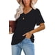 thumbnail image 2 of Remera Lunivop de Mujer Verano Cuello en V Manga Corta Negra, 2 of 4