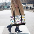 thumbnail image 4 of FORMRS Canvas Laptop Tote Bag for Women with 15.6" Computer Compartments Shoulder Handbag, Purple Doodle Pattern, 4 of 7