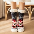 thumbnail image 2 of Christmas Socks Women Men Home Fuzzy Winter Warm Slipper Socks Novelty Xmas Tree Santa Claus New Year Party Coral Fleece Cozy Socks Decor Funny Gift, 2 of 8