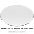 thumbnail image 4 of Alfombrilla de ratón de aluminio y metal, alfombrilla de ratón fina y rígida para oficina, superficie de cuero, alfombrillas de ratón plateadas y negras de precisión de doble cara para un control, 4 of 5