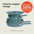 thumbnail image 3 of 9 count Ceramic Nonstick Cookware Set, Fits-anywhere(TM) Kitchenware w EverGood(TM) Coating, Dishwasher & Oven Safe,  Stovetops Compatible, Stackable Design, Cool  Handles, Surf, 3 of 6