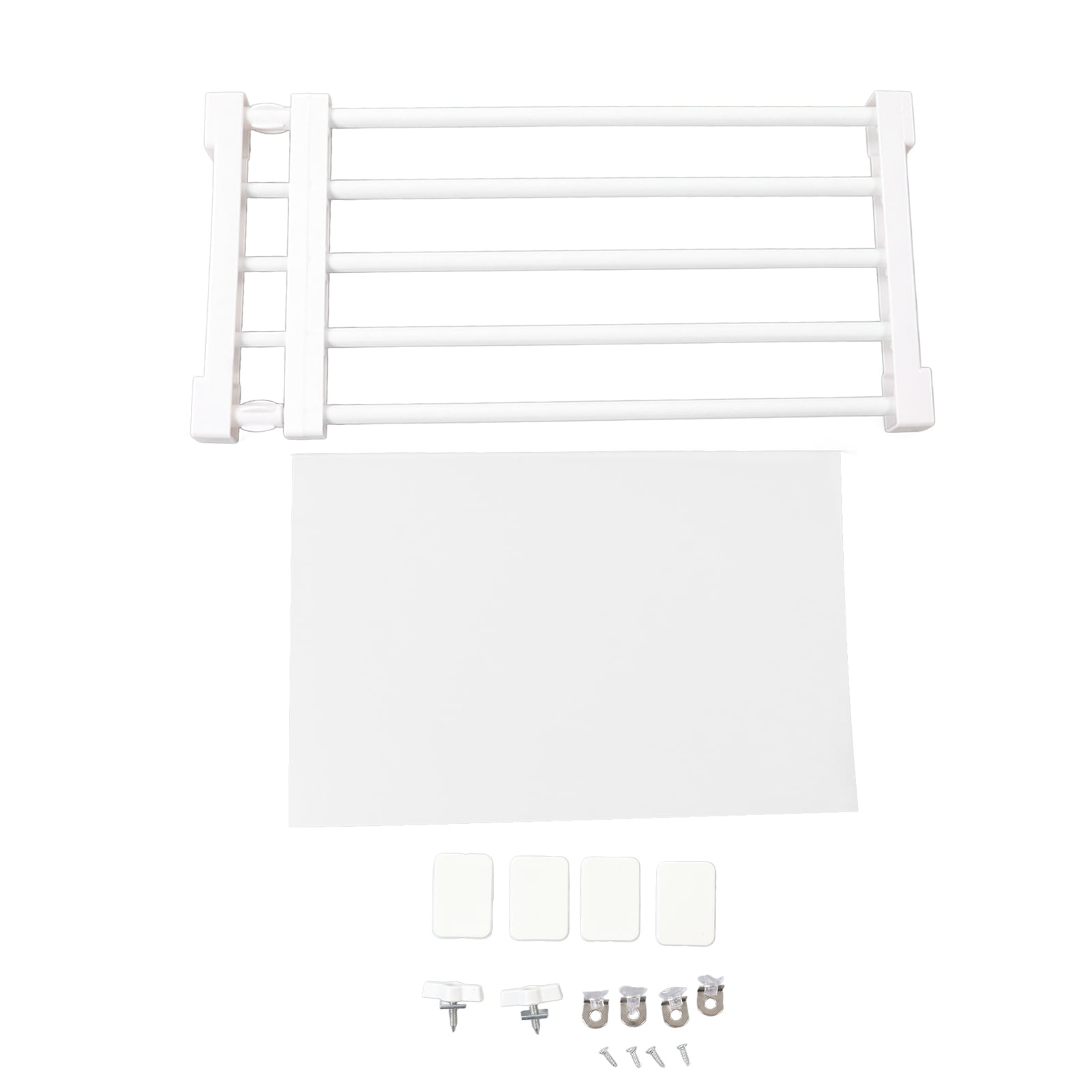 Étagère Séparateur d'armoire Étagère Extensible pour Armoire Étagère de Rangement Réglable pour Placard de Cuisine Diviseur Support de Rangement pour Chambre Vestiaire Cuisine Salle de Bain Blanc