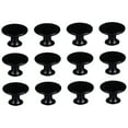 thumbnail image 4 of Hytrove 12 Pcs Poignée de Porte de Garde-Robe en Alliage Style Rond Noir pour Adultes, 4 of 6