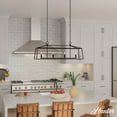 thumbnail image 3 of Hunter - Fair Oaks 4-light Matte Black, Extra Large Chandelier, Dimmable, Formal Style, Linear Shaped, for Bedrooms, Dining, Living Rooms - 13099, 3 of 9
