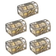 thumbnail image 1 of 5 piezas de plástico Pirate Treasure Box de cofre de joyería Vintage Organizador Transparente Moned Storage Favors For Kids Pirate Play Juego sin monedas, 1 of 5