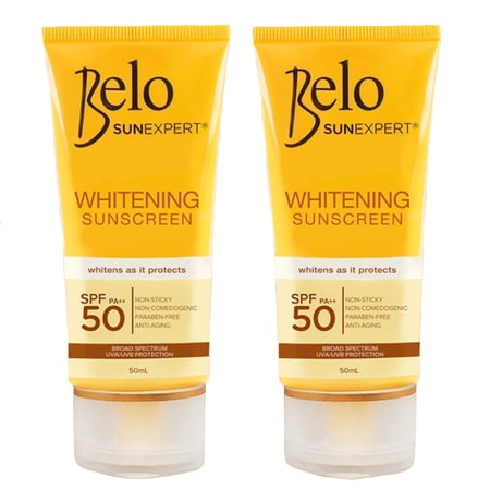 Belo SunExpert Whitening Sunscreen SPF 50 PA++, 50mL (2 Tubes)