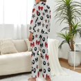 thumbnail image 3 of Top-kevin Women's Pajama Sets Snowy Branches Pattern Long Sleeve Lounge Sets Pjs Sleepwear with Pockets, 3 of 12