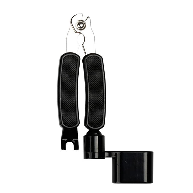 EeaseCA Enrouleur de Corde à Chevilles de Guitare en Alliage d'Aluminium 3 en 1 à Usages Multiples Enrouleur de Corde de Guitare (Noir)