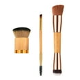 thumbnail image 2 of Juego de 3 brochas de maquillaje con cerdas de nailon y mango de bambú para mujer (TM-016), 2 of 5