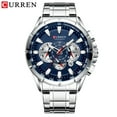 thumbnail image 2 of Curren 8363 Men's Watch Quartz Steel Band Men's Watch Sports Calendar Watch Export Watch, 2 of 9