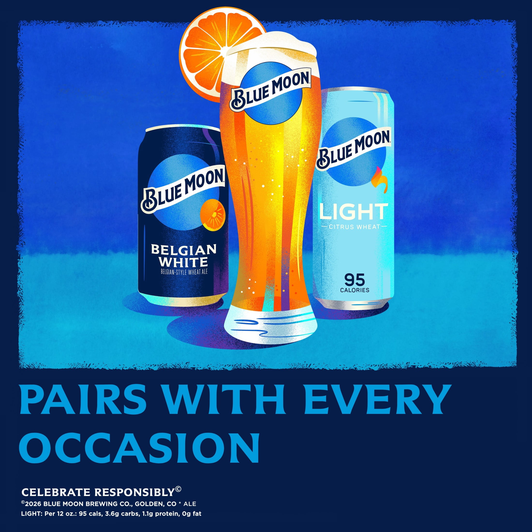 Blue Moon Light Craft Beer, 12 Pack, 12 fl oz Aluminum Cans, 4% ABV