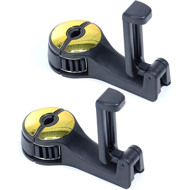 2 in 1 Car Headrest Hook-Car Hooks for Purses and Bags New 360°Rotation Car Headrest Hidden Hook with Phone Holder Locking Design Universal Seat Hooks for Car for Purse and Grocery Shopping Bag
